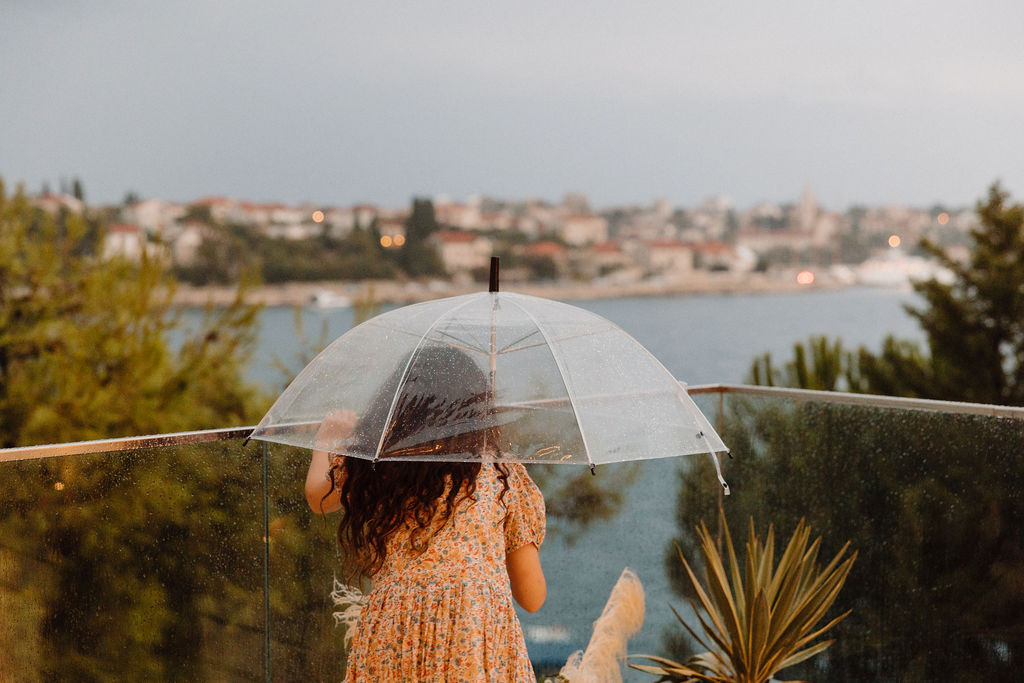rain wedding croatia