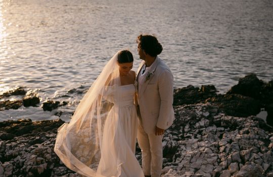 american wedding couple in croatia