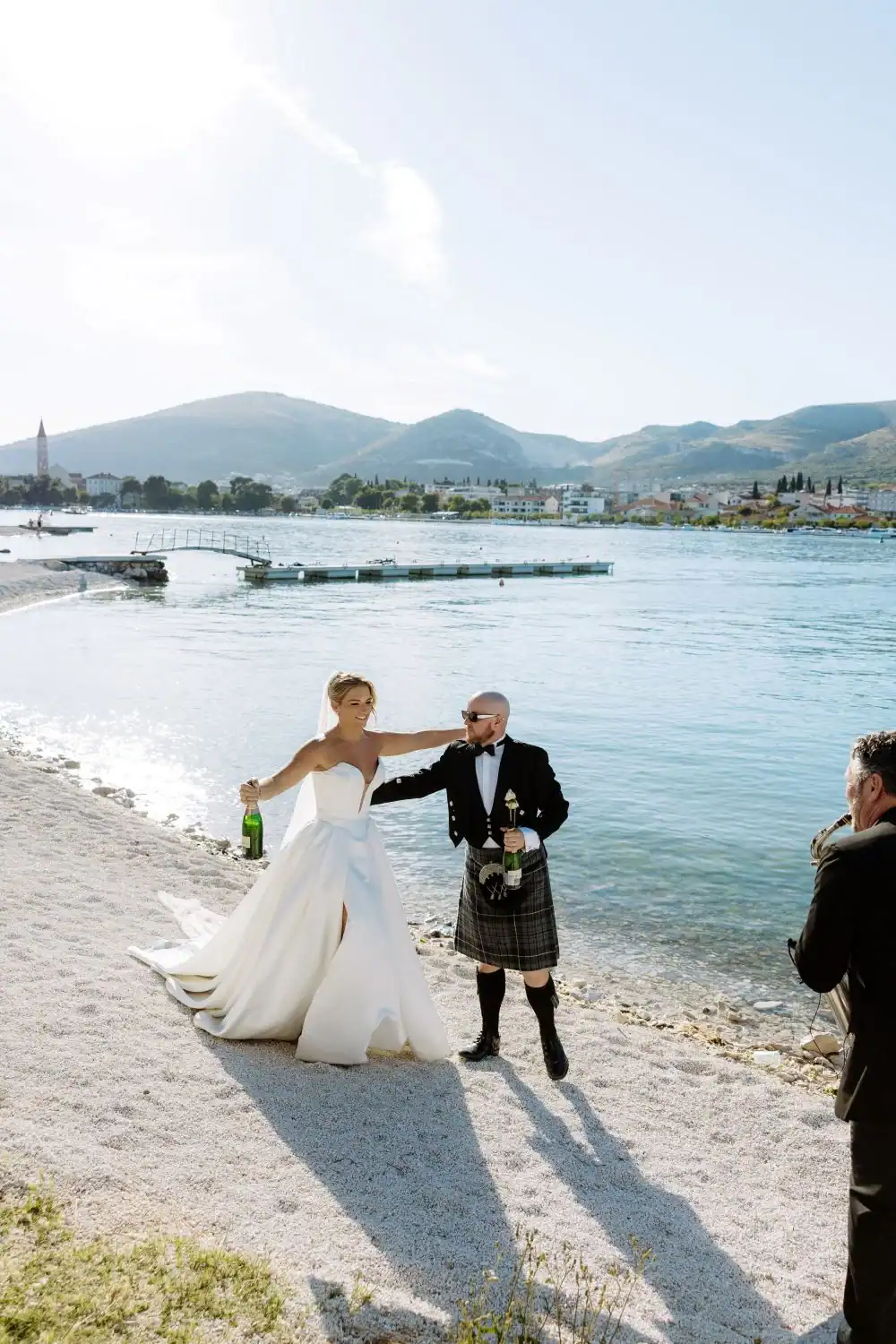 brown beach trogir wedding