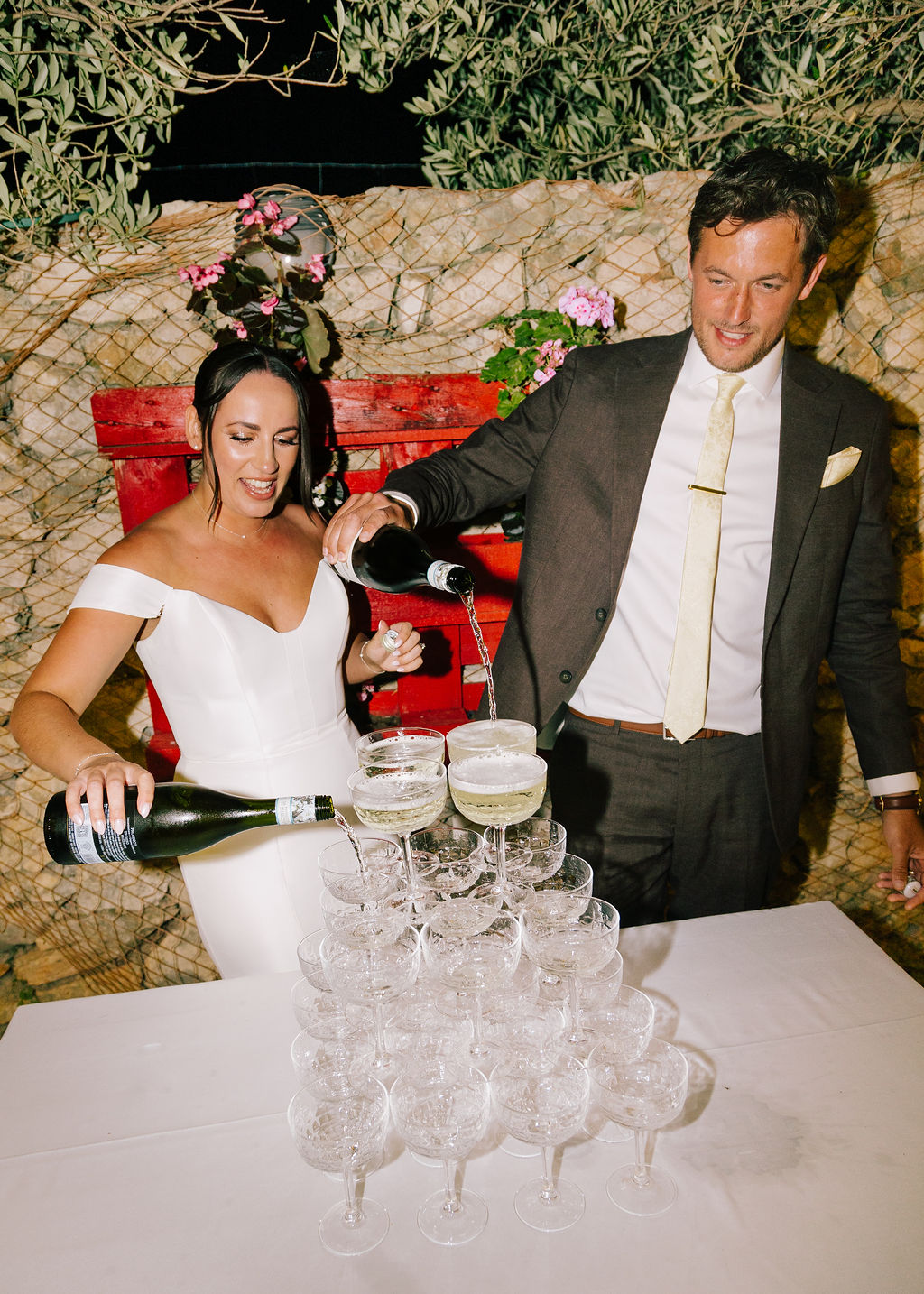 champagne tower brac island croatia
