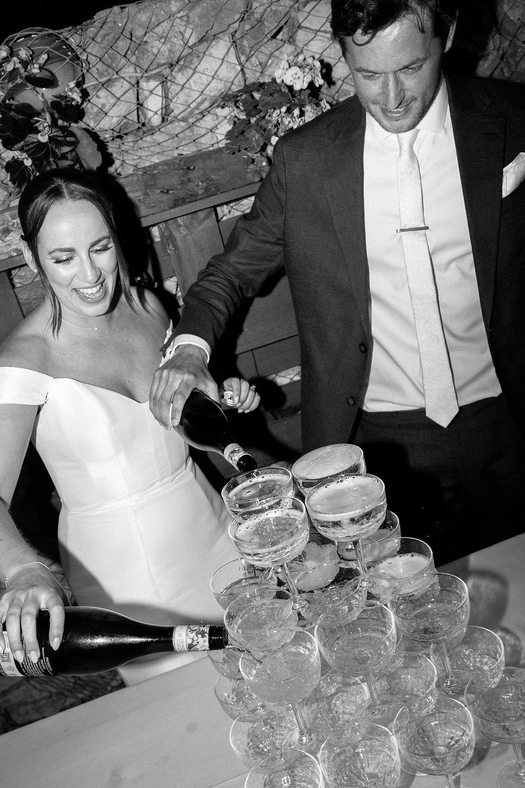 champagne wedding brac island