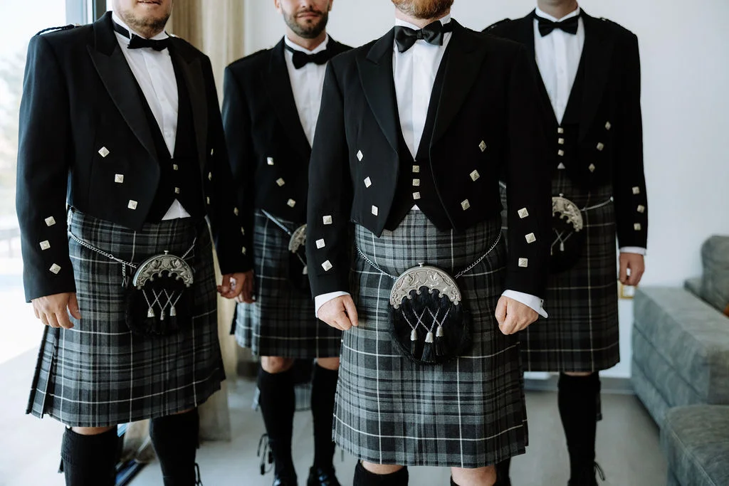 groomsman at brown beach croatia